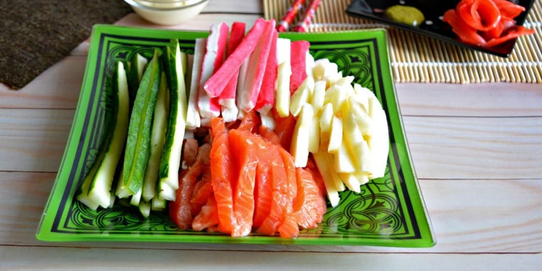Various Types of Sushi Fillings
